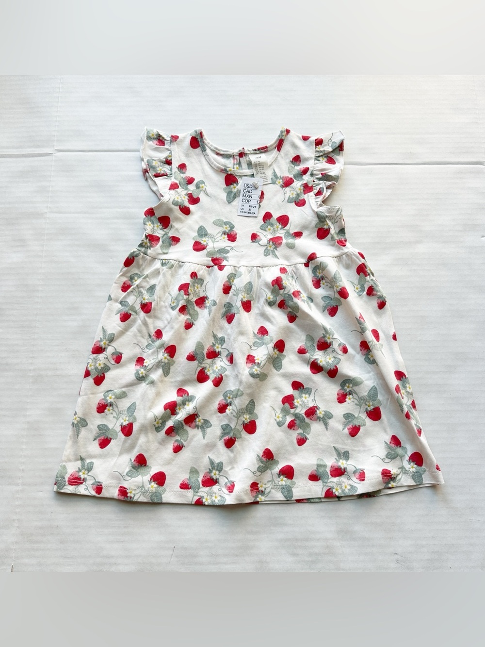 Girls New Summer Dress in Strawberry Print NWT